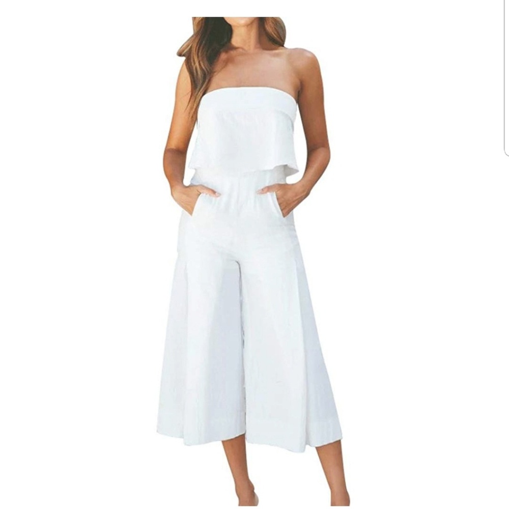 White Linen Romper